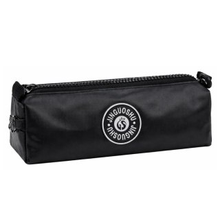 Piórnik Szkolny Organizer Jednokomorowy Czarny 21,5cm LEAN