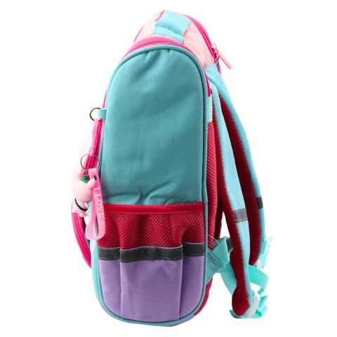 Plecak Szkolny Biały Kot Saszetka Z Ptaszkiem Zawieszka 21L LEAN