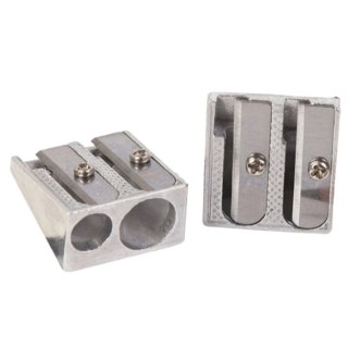 Temperówka Strugaczka Metalowa Podwójna Do Grubych i Cienkich Kredek LEAN