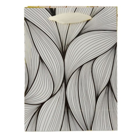 Torba Prezentowa Falisty Złoty Wzór Mix Kolor 23 x 18 x 10 cm LEAN