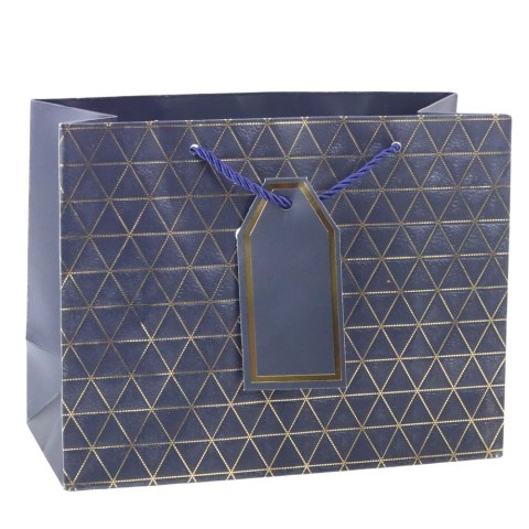 Torba Prezentowa Geometryczna Złote Linie 23 x 18 x 10 cm LEAN