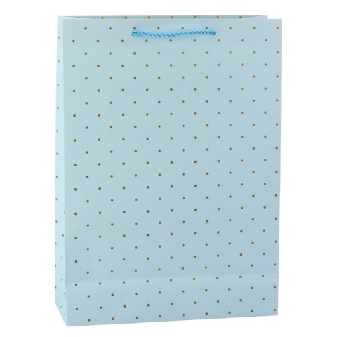 Torba Prezentowa Klasyczna W Złote Kropki 41 x 30 x 12 cm LEAN