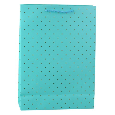 Torba Prezentowa Klasyczna W Złote Kropki 41 x 30 x 12 cm LEAN