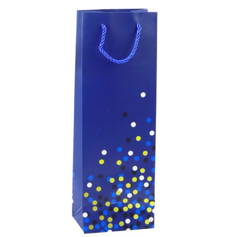 Torba Prezentowa Na Butelkę Wino W Kropki 36 x 12 x 9cm LEAN