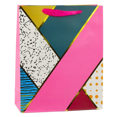 Torba Prezentowa Papierowa Wzory Geometryczne 32 x 26 x 12 cm LEAN