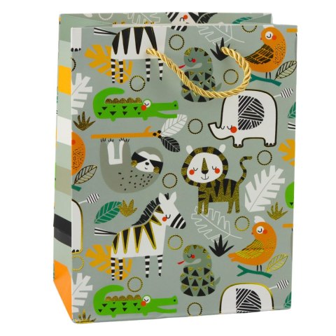 Torba Prezentowa Papierowa Zwierzęta Safari 23 x 18 x 10,5 cm LEAN