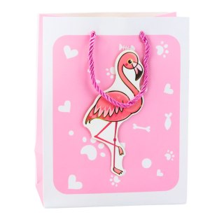 Torba Prezentowa Zwierzęta 3D Pastelowe 23x 18 x 10cm LEAN