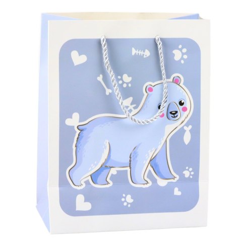 Torba Prezentowa Zwierzęta 3D Pastelowe 23x 18 x 10cm LEAN