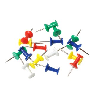 Zestaw Pinezki Do Tablicy Korkowej Biurowe Szkolne Kolorowe 40szt. LEAN