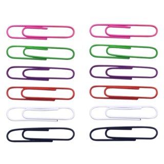 Zestaw Spinacze Biurowe Do Papieru Kolorowe 30mm 40szt. LEAN