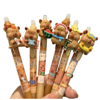 Długopis Automatyczny Z Gumką Zmazywalny Kapibara 3D Niebieski Tusz LEAN