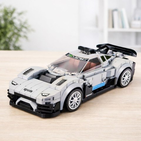 Klocki Konstrukcyjne Samochód Wyścigowy Robot 2W1 Biały 320 el. LEAN Toys