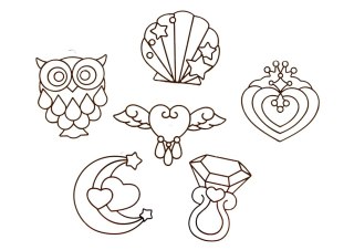 Witraże Zawieszki Do Malowania Zastygająca Farba Biżuteria 6 szt. LEAN Toys