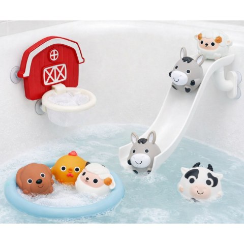 Zabawki Do Kąpieli Zwierzęta Domowe Farma Zjeżdżalnia Kosz Sitko 10 el.