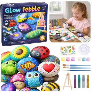 Zestaw Kreatywny DIY Malowanie Kamieni Świecących Dla Dzieci LEAN Toys