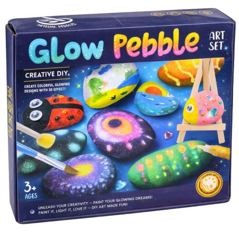Zestaw Kreatywny DIY Malowanie Kamieni Świecących Dla Dzieci LEAN Toys