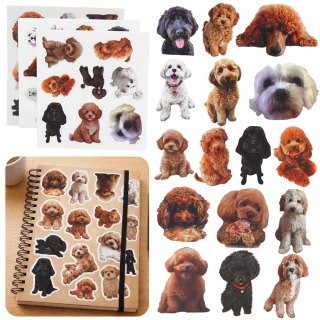 Zestaw Naklejki Z Pudelkami Pieski Do Ozdabiania Różne Motywy 54 szt. LEAN TOYS