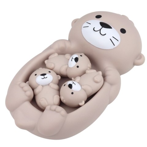 Zestaw Zabawki Do Kąpieli Wydra Rodzinka Kosz Piłeczki 7 el.