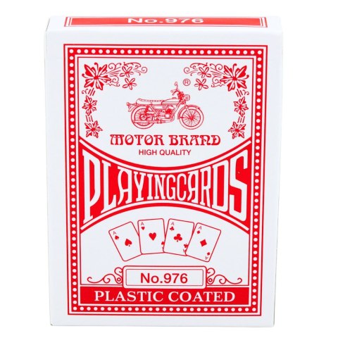 Klasyczne Karty Do Gry Plastikowa Powłoka Talia Czerwone LEAN TOYS