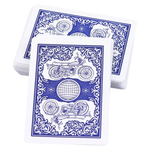 Klasyczne Karty Do Gry Plastikowa Powłoka Talia Niebieskie LEAN TOYS