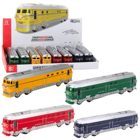 Pociąg Zabawkowy Na Baterie Realistyczne Dźwięki Światła LEAN Toys