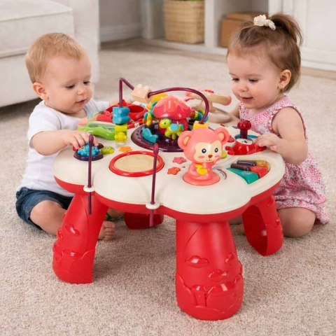 Stolik edukacyjny pianinko sorter telefon perkusja z dźwiękiem różowy Bibi-inn Kik Sp. z o. o. Sp. k.