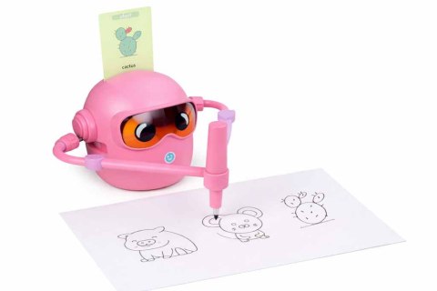 Zabawka interaktywna edukacyjna robot nauka rysowania fiszki mazaki różowy Kik Sp. z o. o. Sp. k.