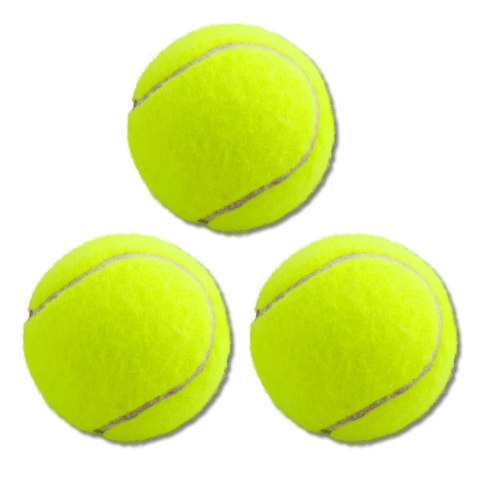 Zestaw Piłki Do Tenisa Klasyczne Sprężyste Żółte 3szt. LEAN TOYS