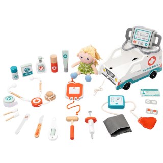 Zestaw Ratunkowy Dla Małego Ratownika Akcesoria Drewno 22El LEAN Toys