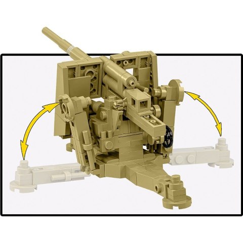 Klocki 8,8 cm Flak 18 232 klocki 1:35 Cobi Klocki