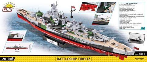Klocki Historical Collection Battleship Tirpitz 2810 elementów Cobi Klocki
