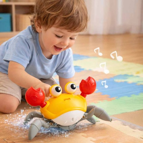 Krab uciekający pełzający czujnik interaktywna akumulator USB czerwony Kik Sp. z o. o. Sp. k.