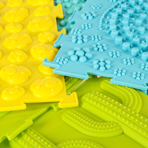 Mata sensoryczna puzzle montessori do masażu stóp 8 elementów pastelowe Kik Sp. z o. o. Sp. k.
