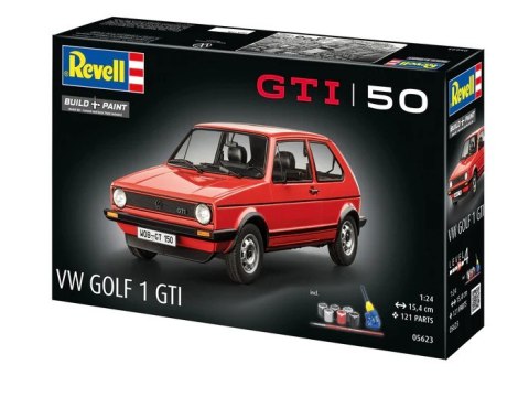 Model plastikowy samochód VW Golf1 GTI 50 years 1:24 Revell