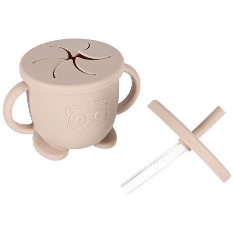 Naczynia silikonowe dla dzieci niemowląt krab zestaw 9 elementów beżowe Kik Sp. z o. o. Sp. k.