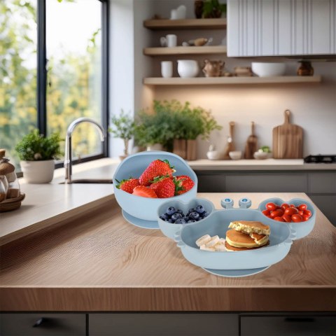 Naczynia silikonowe dla dzieci niemowląt krab zestaw 9 elementów niebieskie Kik Sp. z o. o. Sp. k.