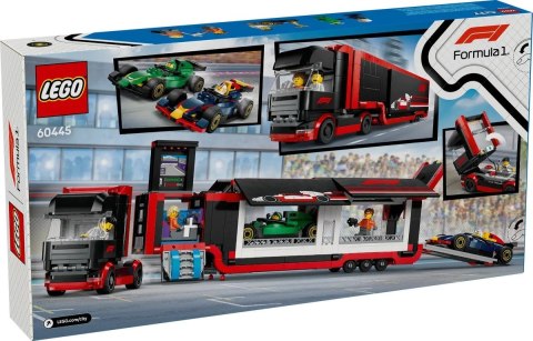 LEGO City 60445 - F1 Ciężarówka z bolidami RB20 i AMR24 F1