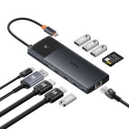 11w1 HUB Adapter USB-C USB-A / PD / HDMI / DP / RJ-45 / SD / TF czarny BASEUS