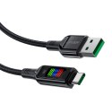 Kabel przewód USB-A - USB-C 60W z wyświetlaczem 1.2m czarny ACEFAST
