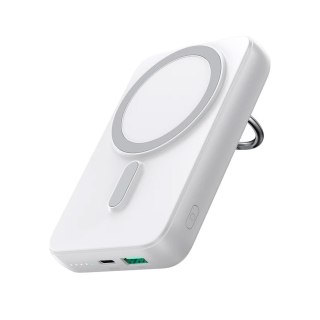 Powerbank bezprzewodowy 10000mAh 20W MagSafe z podstawką + kabel USB-C biały JOYROOM