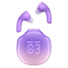 Słuchawki bezprzewodowe T9 Bluetooth 5.3 douszne USB-C fioletowe ACEFAST