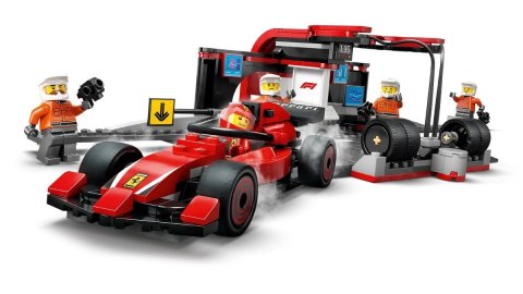 LEGO City 60443 - F1 Pit stop i mechanicy z bolidem Ferrari