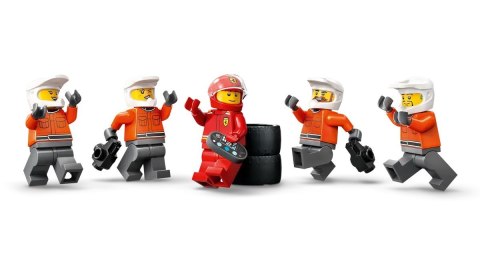 LEGO City 60443 - F1 Pit stop i mechanicy z bolidem Ferrari