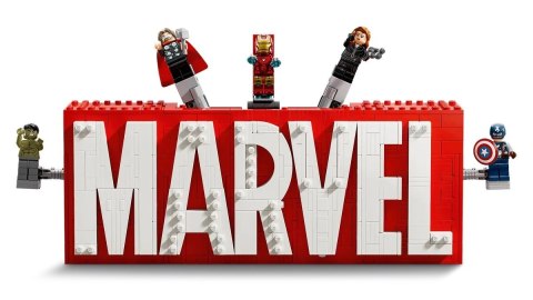 LEGO Marvel Super Heroes 76313 - Logo MARVEL z minifigurkami