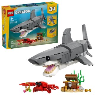LEGO Creator 3w1 31381 - Groźny rekin i skrzynia ze skarbem