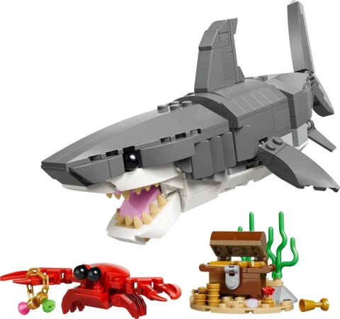 LEGO Creator 3w1 31381 - Groźny rekin i skrzynia ze skarbem