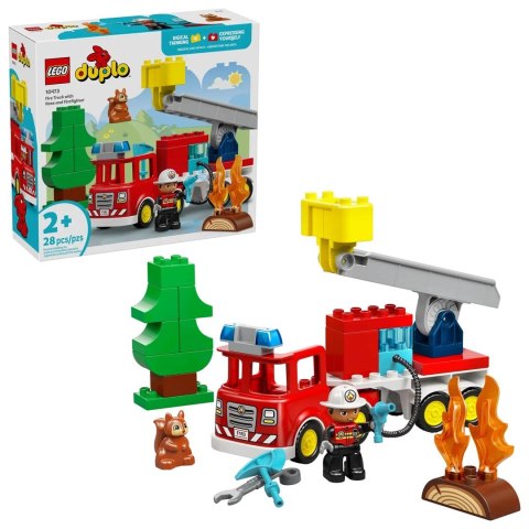 LEGO Duplo 10473 - Wóz strażacki z wężem i strażakiem