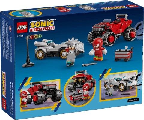 LEGO Sonic the Hedgehog 77118 - Silver w samochodzie kontra Knuckles w monster trucku