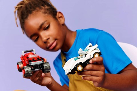 LEGO Sonic the Hedgehog 77118 - Silver w samochodzie kontra Knuckles w monster trucku