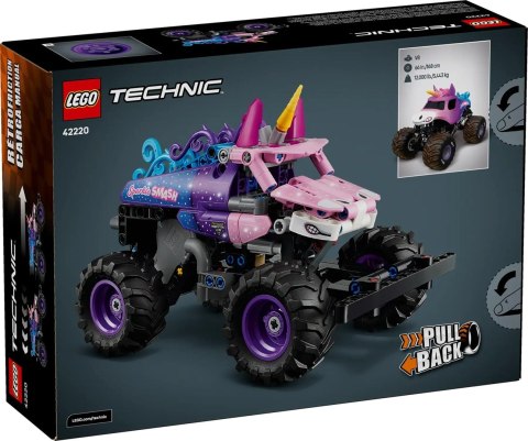 LEGO Technic 42220 - Monster Jam Sparkle Smash z napędem typu pull-back